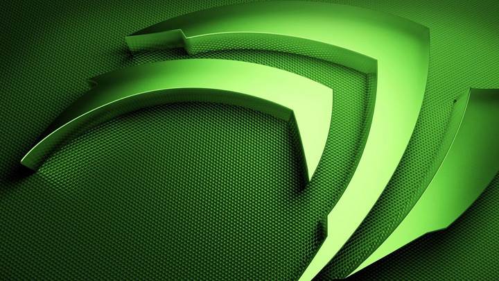 Nvidia Green 3d Logo On Green Background